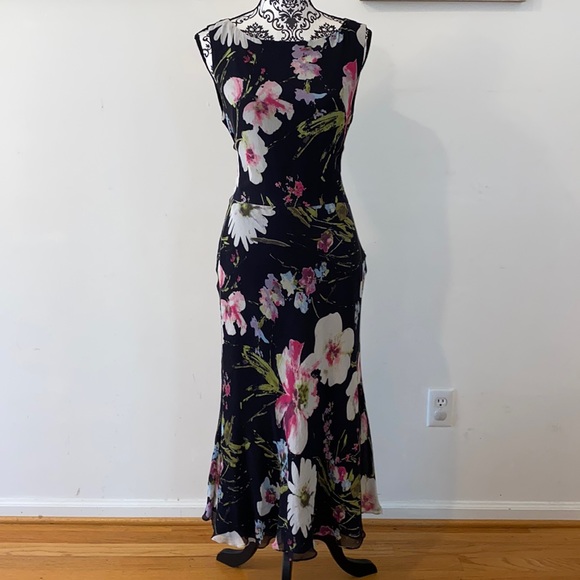 Talbots Dresses & Skirts - Talbots Vintage Floral Dress Pure Silk, Size 10